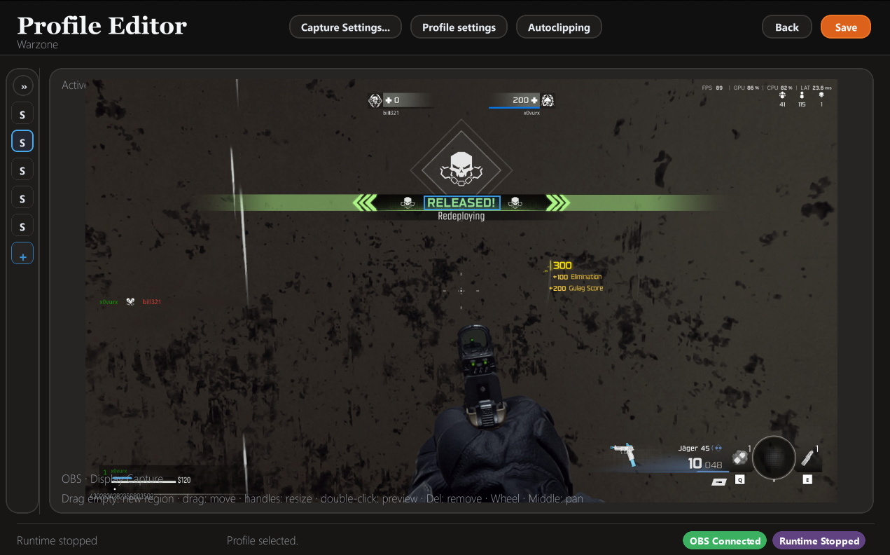 Sightline live detection preview in Warzone